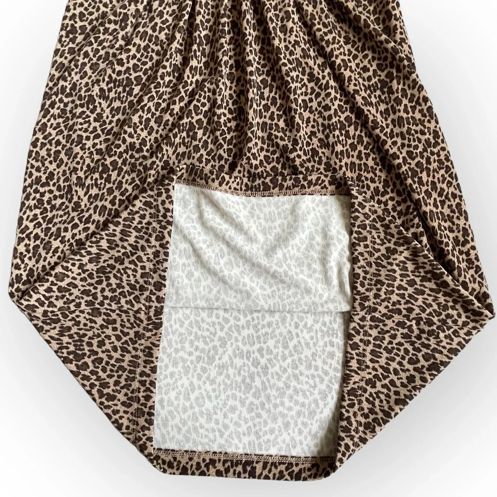 Talbots Petites Womens Small Leopard Print Sleeveless Sheath Dress Brown Tan S - Picture 4 of 7